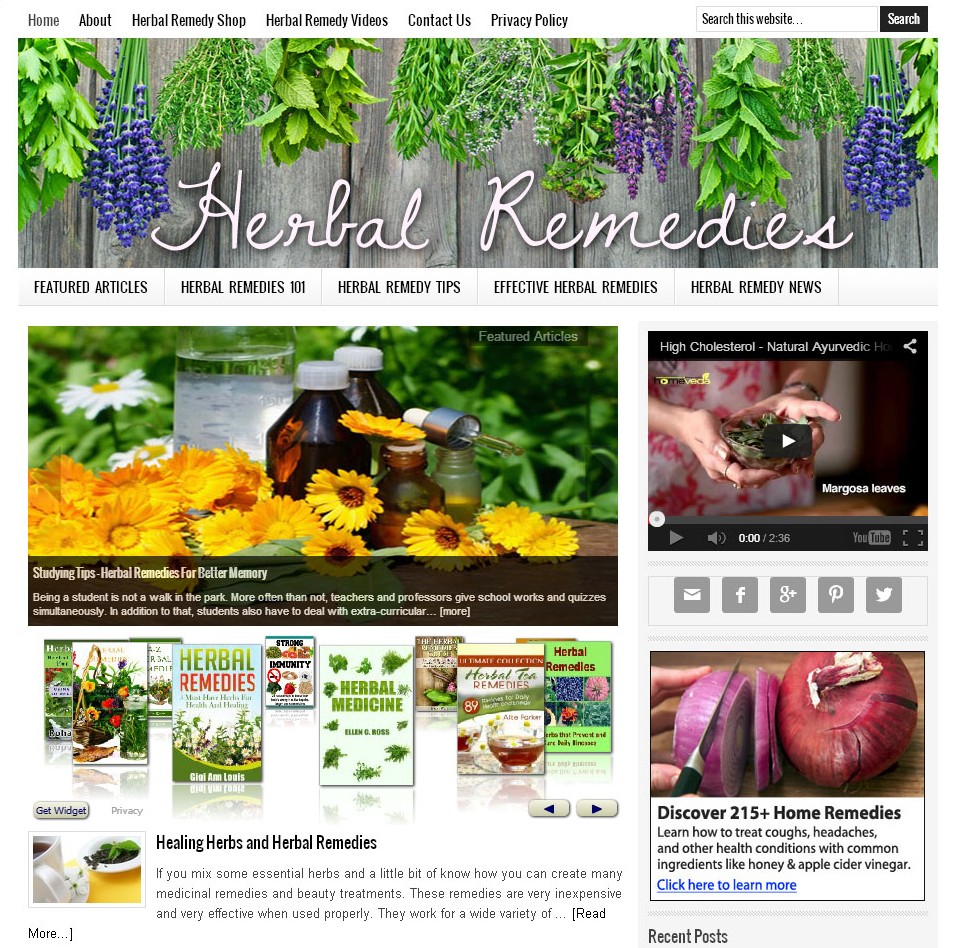 Herbal Remedy Website