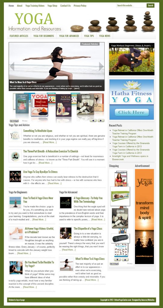 Yoga Info Blog Home Page