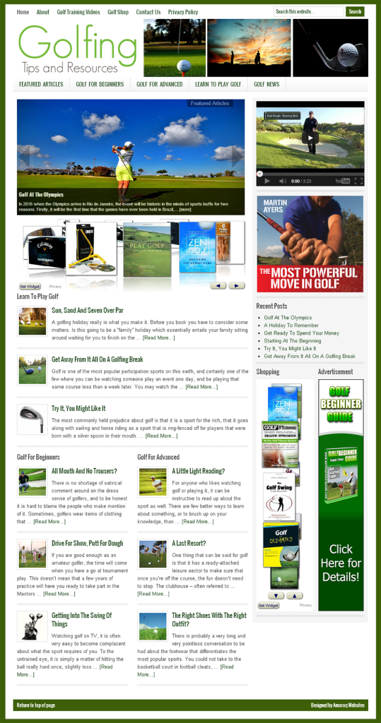 Golf Tips Blog Home Page