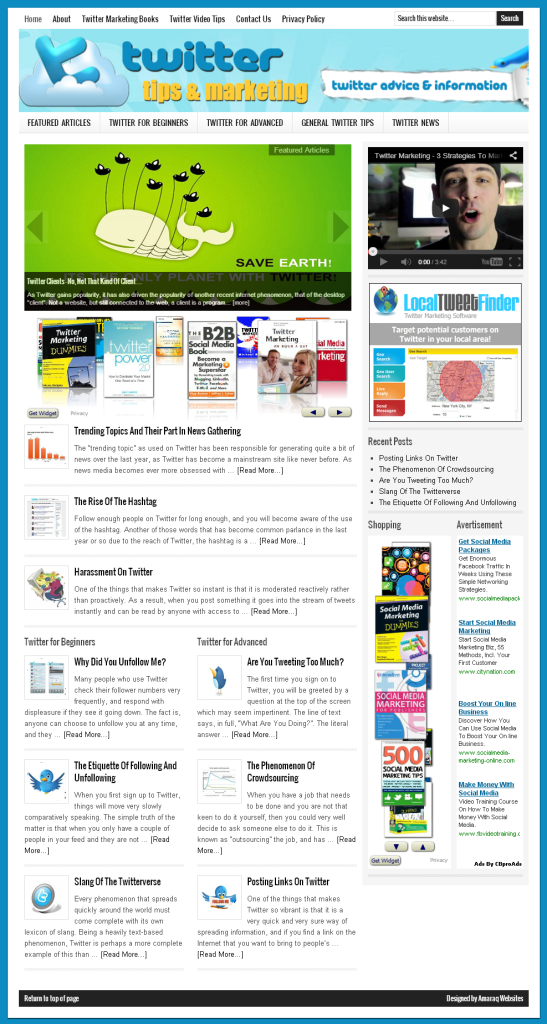 Twitter Tips Home Page