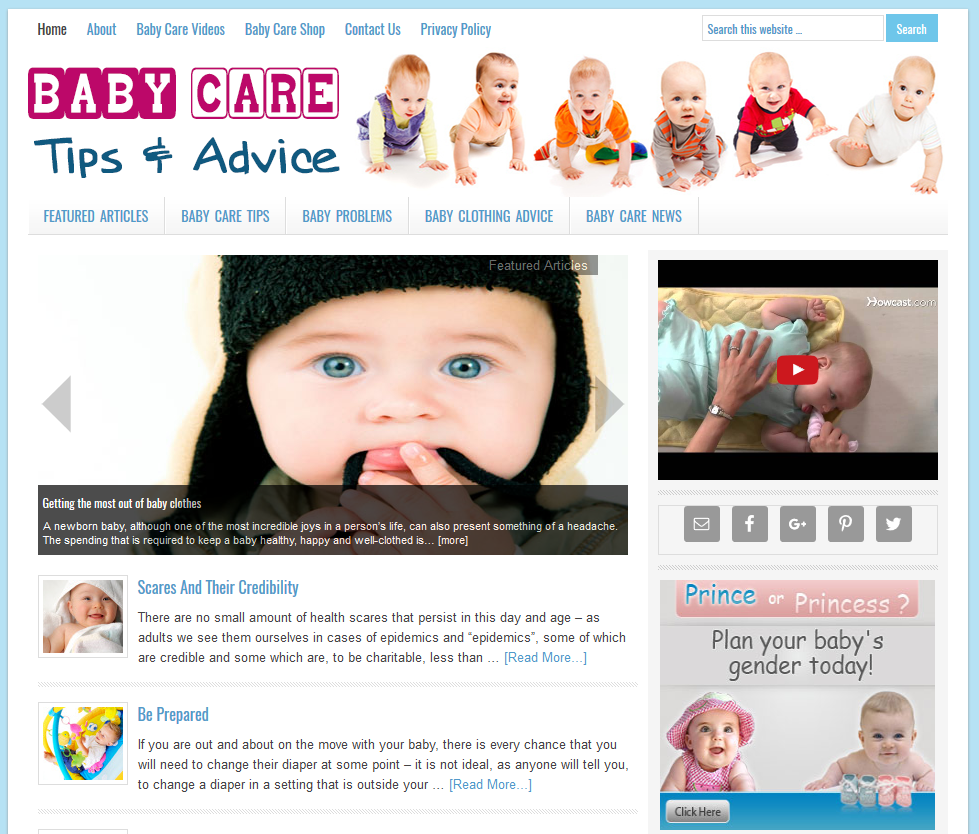 baby care website