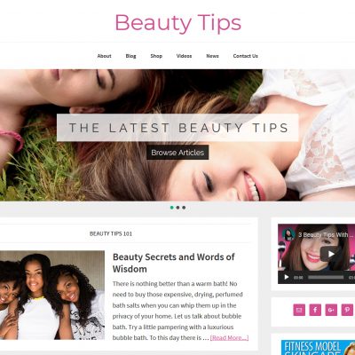Beauty Tips Website