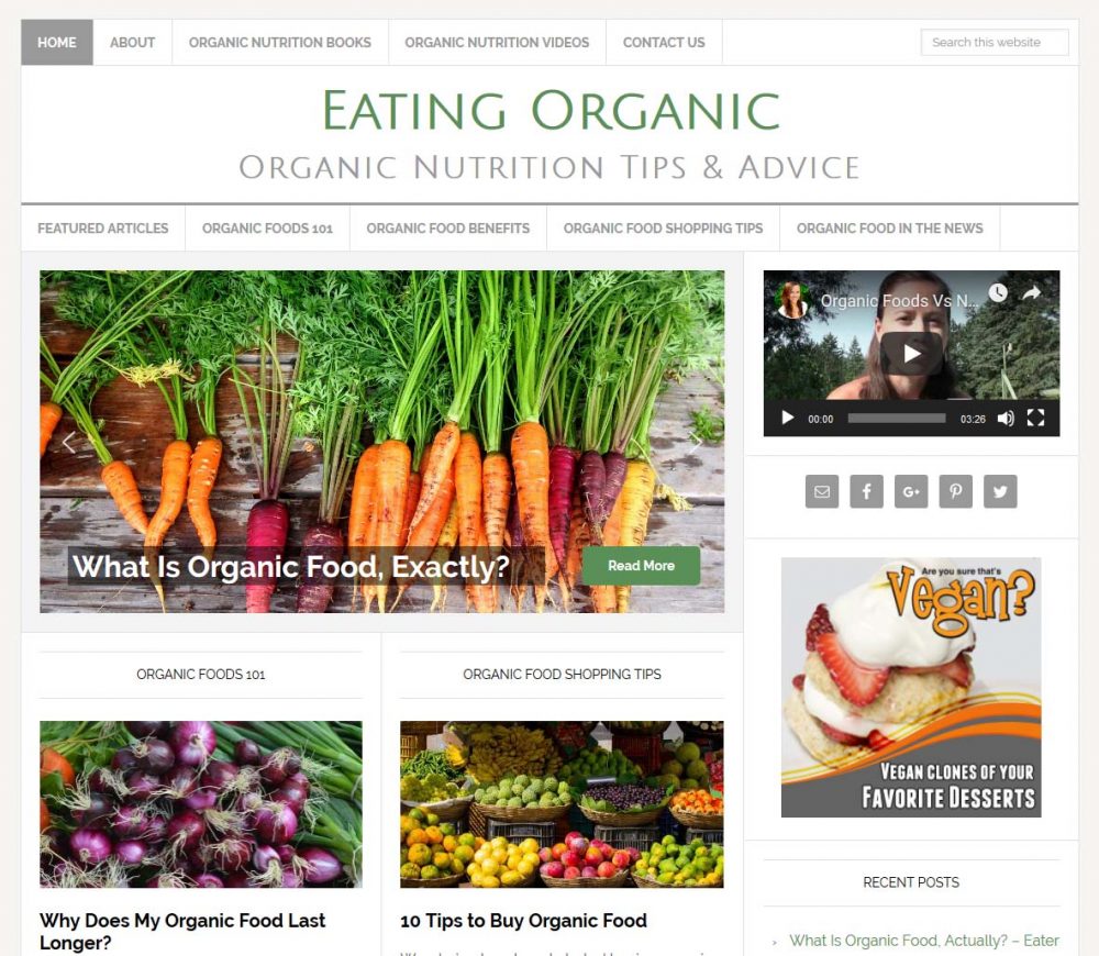 Organic Food Website