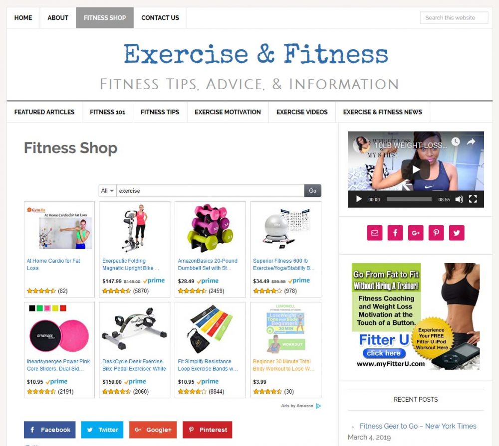 Exercise and Fitness Website - Image 4