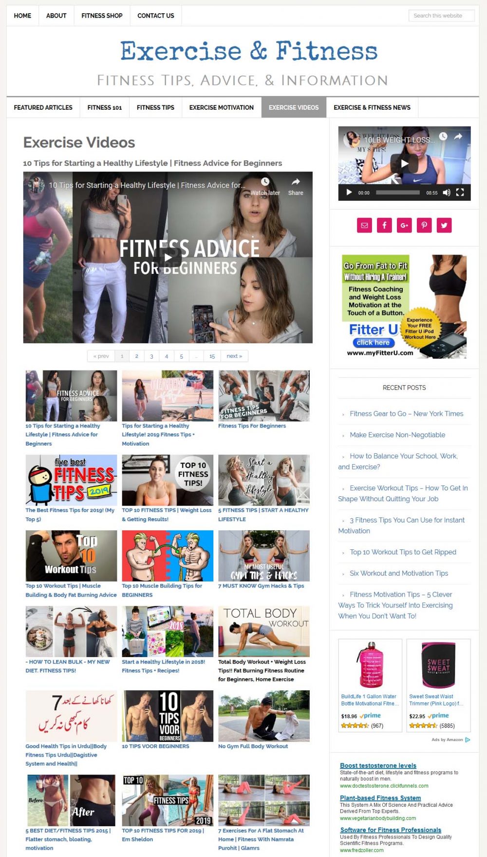 Exercise and Fitness Website - Image 3