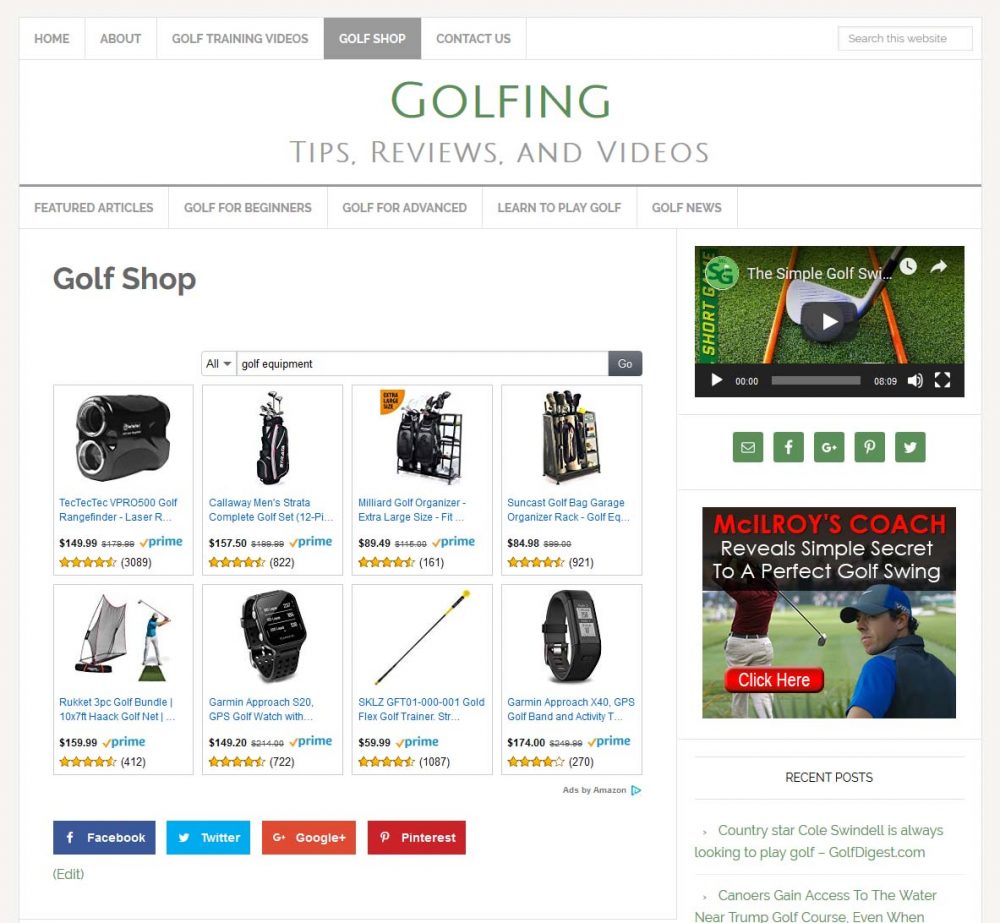 Golfing Tips Website - Image 3