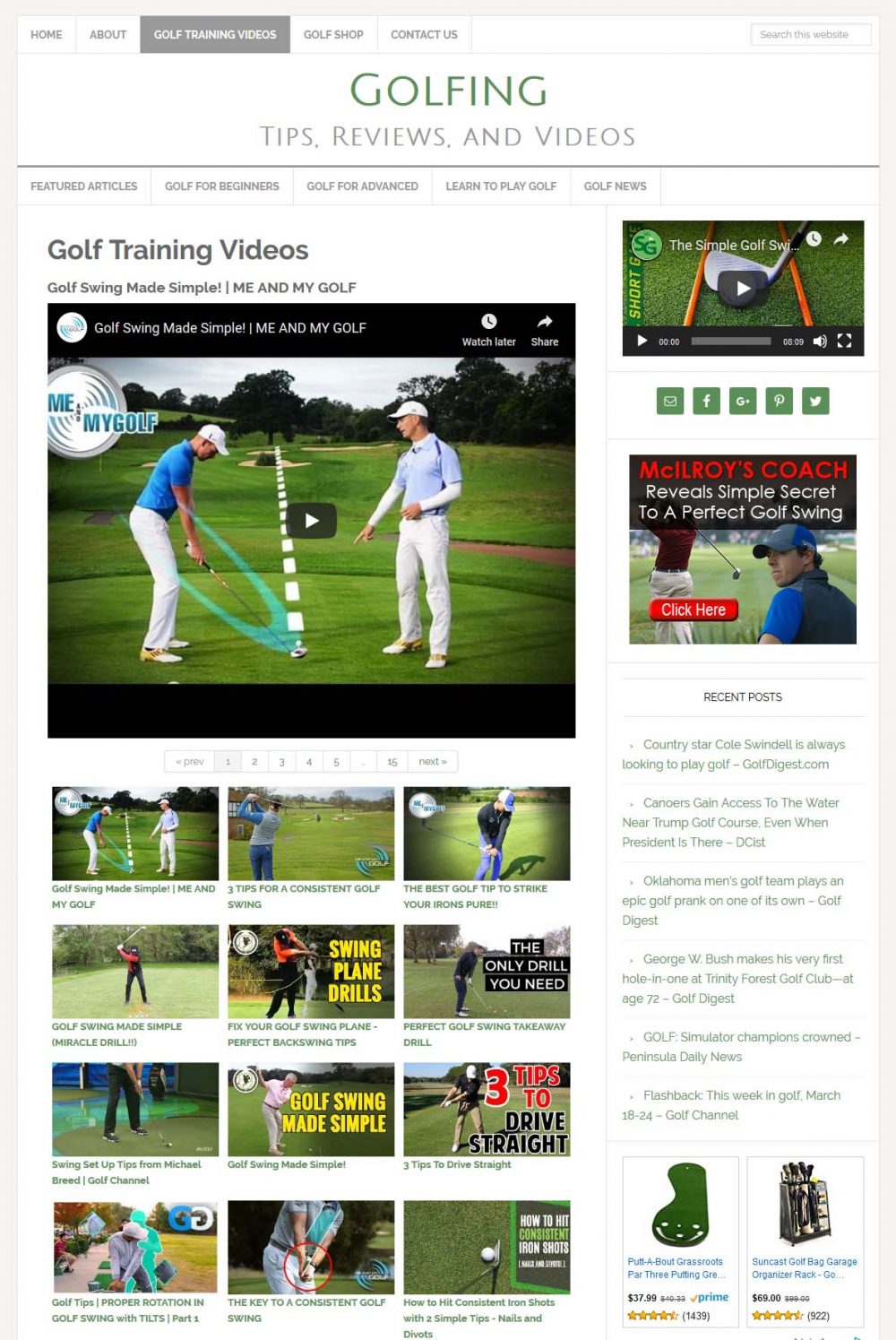 Golfing Tips Website - Image 4