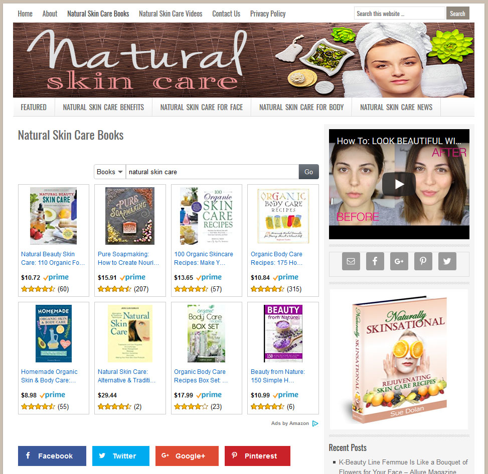 Natural Skin Care Website Amaraq Websites
