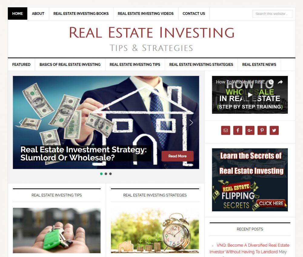Real Estate Investing Website