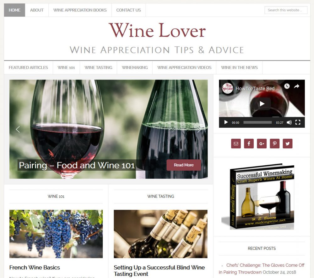 Wine Lover Website