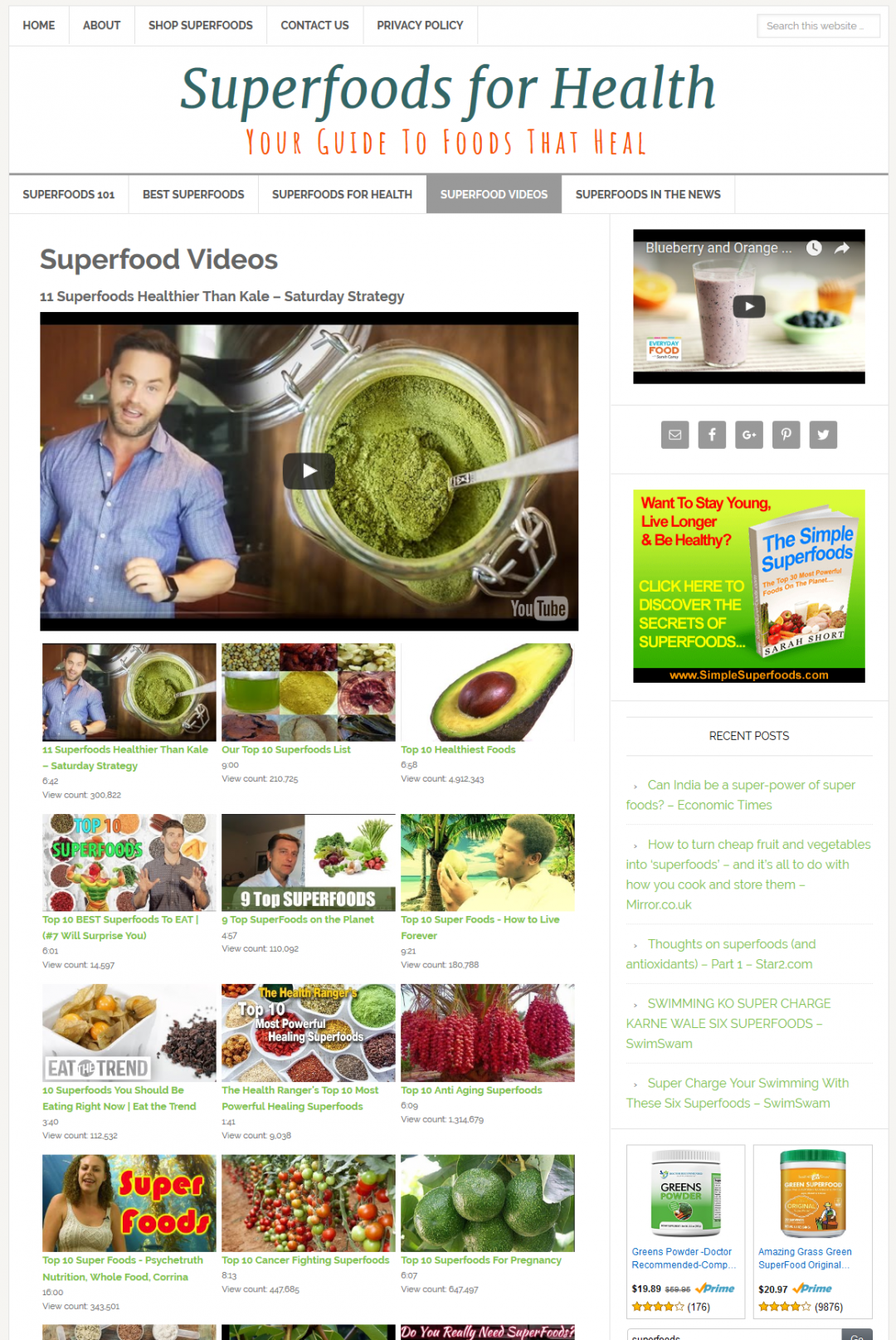 Superfoods site Amaraq sites