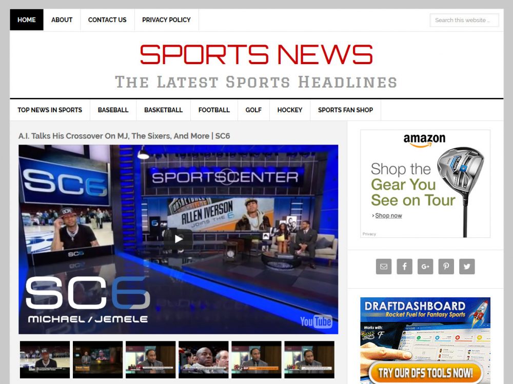 Sports News Website
