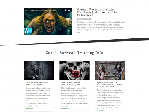 ZWorldHQ.com- Zombie Survival e-Commerce Website