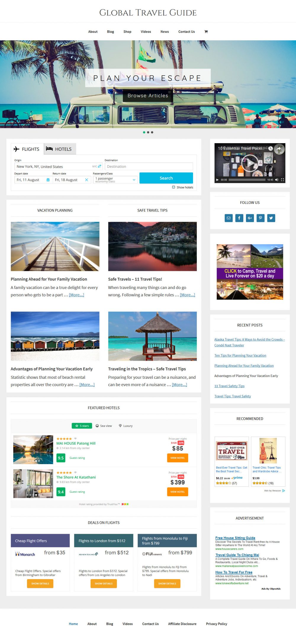 Travel Affiliate Website & Store - Image 2
