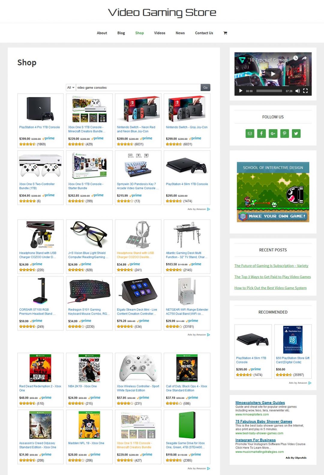 Video Gaming Store Amaraq sites
