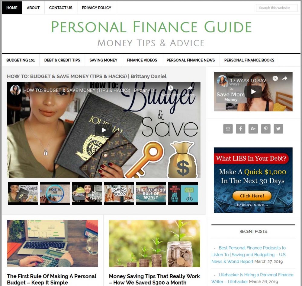 Personal Finance Website