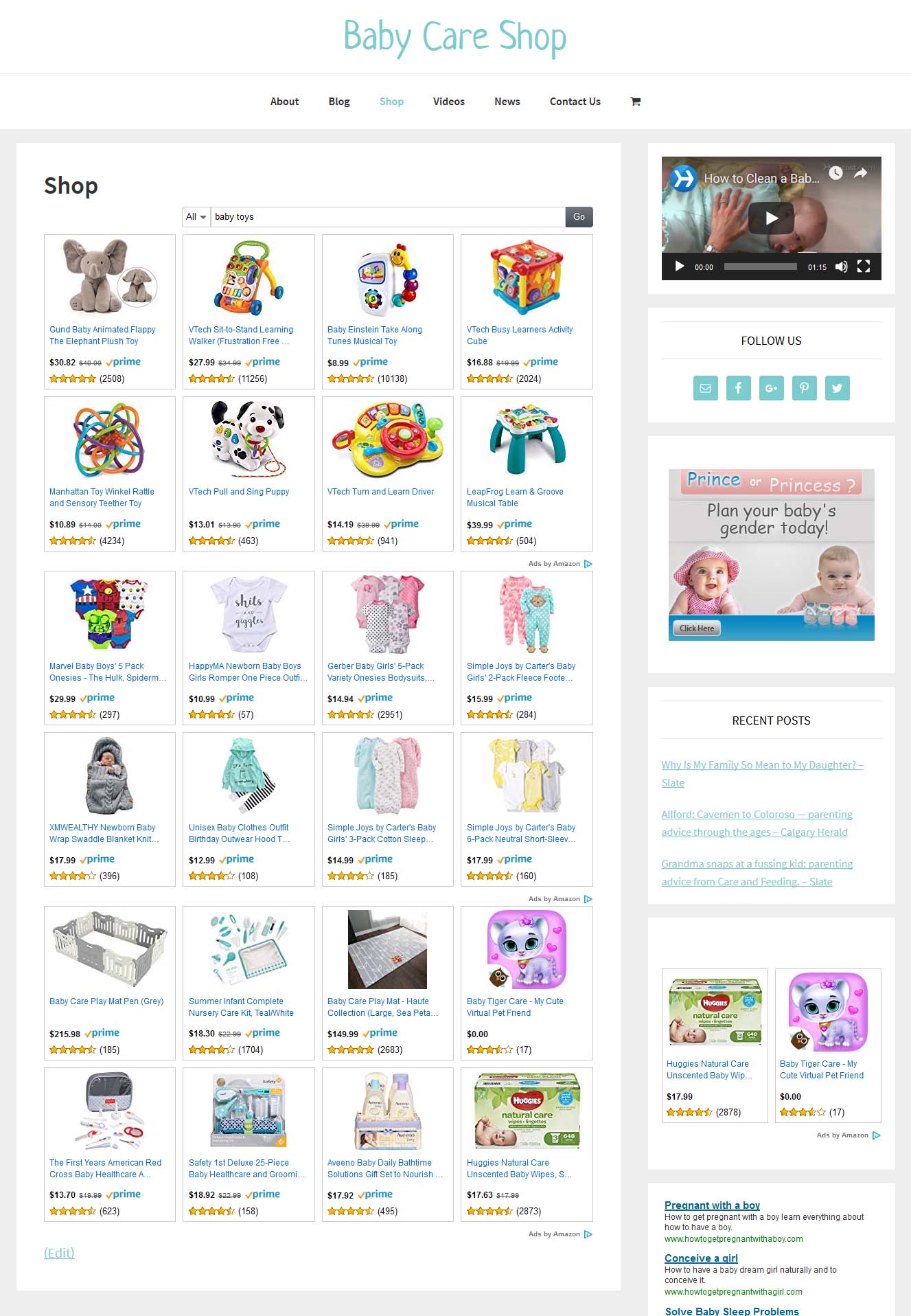 Baby Care Shop | Amaraq Websites