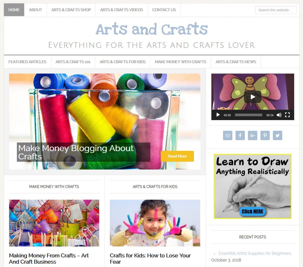 Arts and Crafts Website