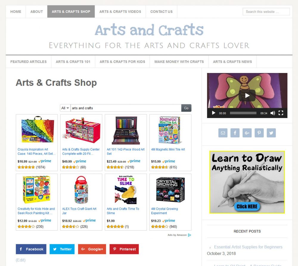 Arts and Crafts Website - Image 4