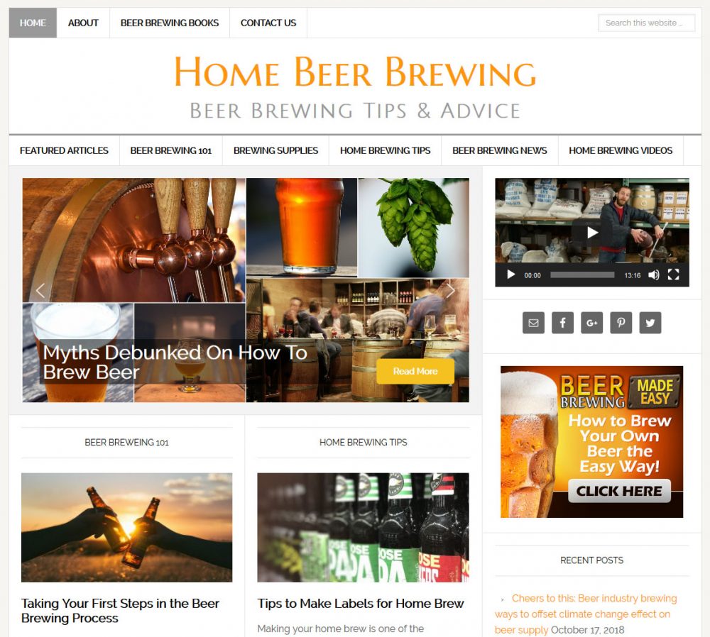 Home Beer Brewing Website