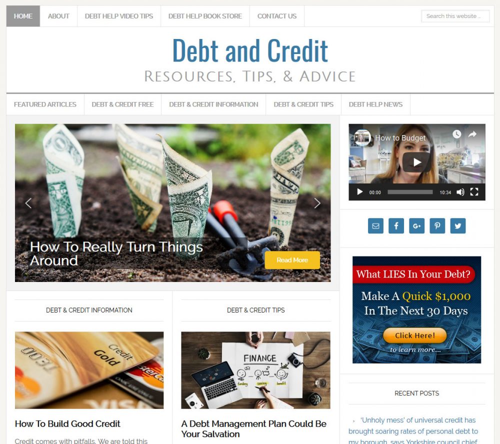 Debt & Credit Help Website