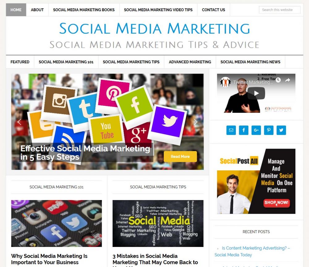 Social Media Marketing Website