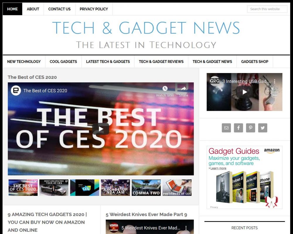 Tech & Gadgets Website