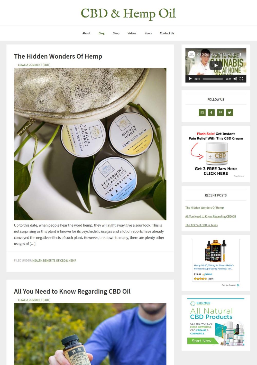 CBD & Hemp Oil Website - Image 4