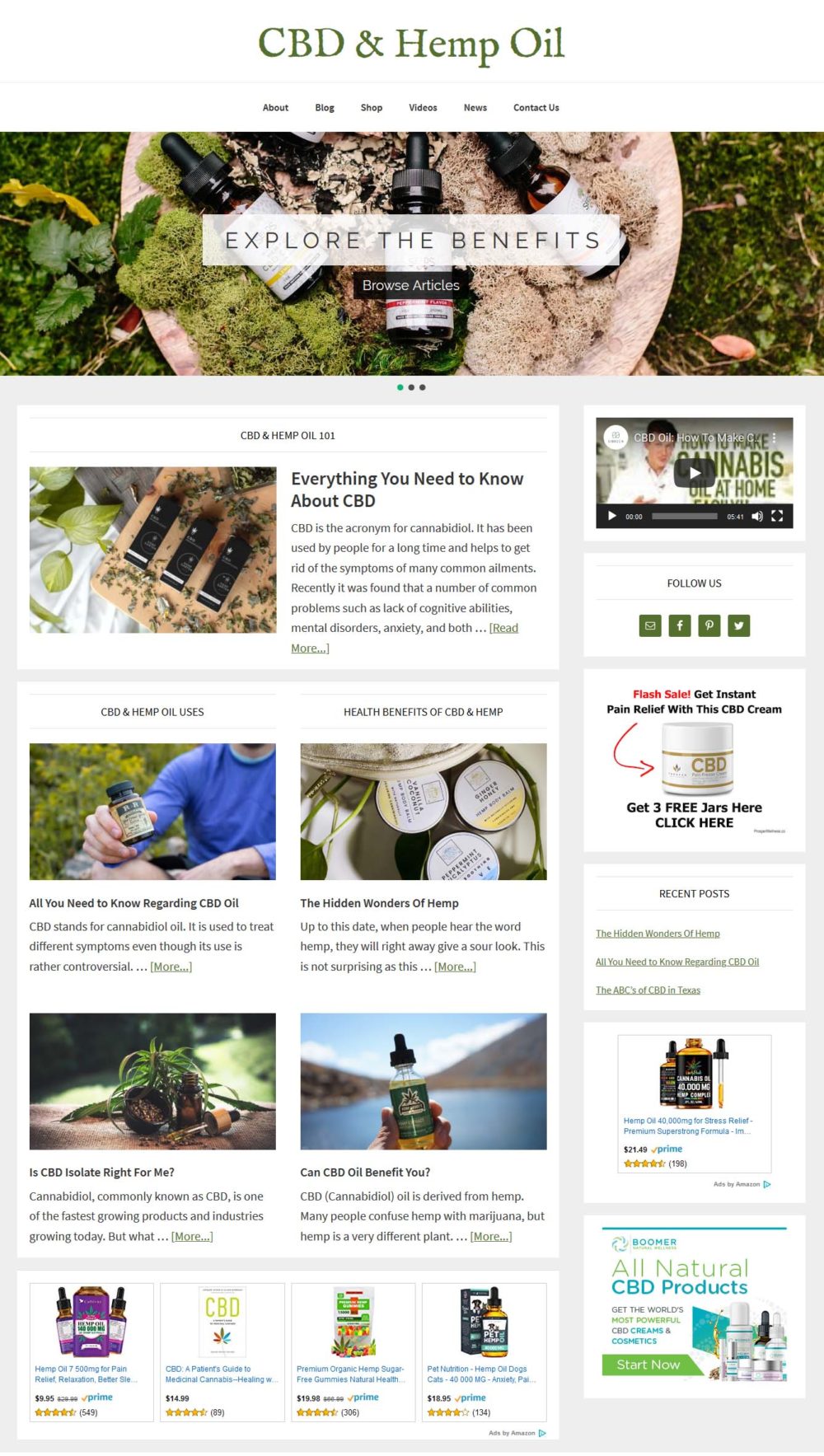 CBD & Hemp Oil Website - Image 2
