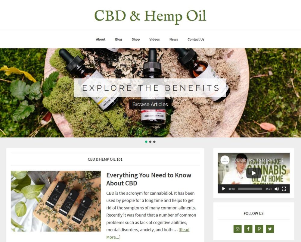 CBD & Hemp Oil Website