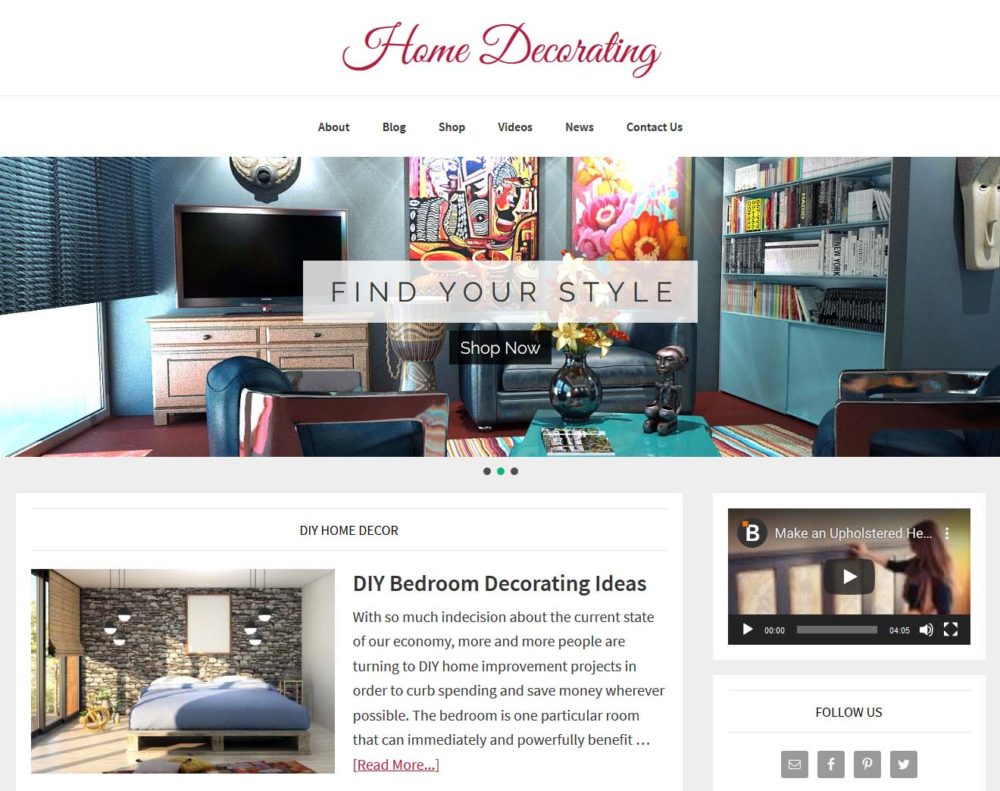 Home Decorating Website