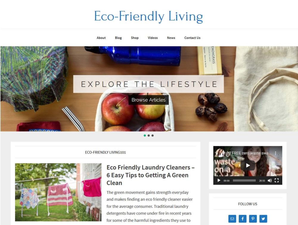 Eco-Friendly Living Website