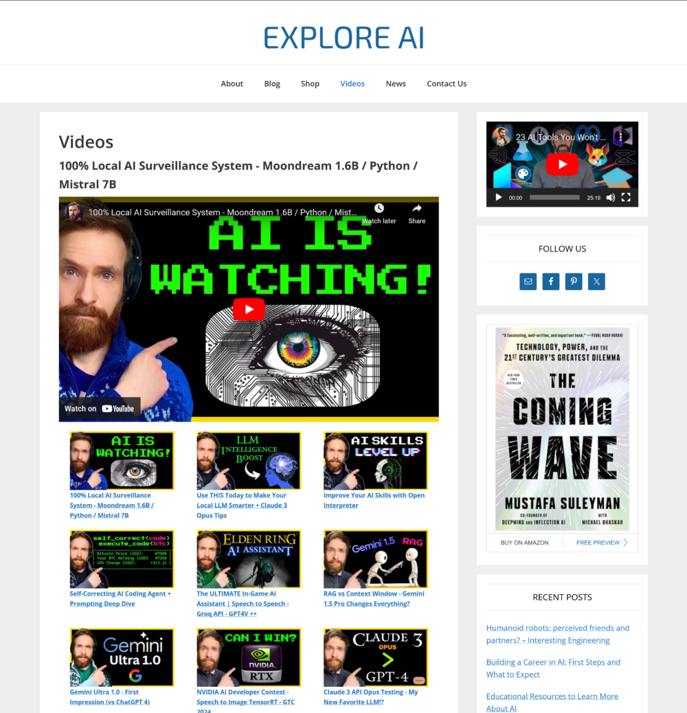 Explore AI Videos Page