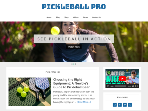 Pickleball Pro Website